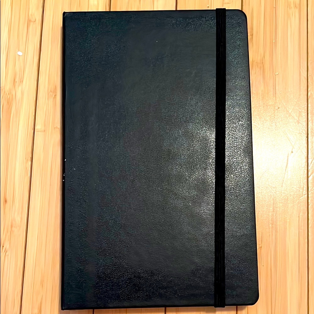 Moleskine black 5x8” blank pages journal notebook new
